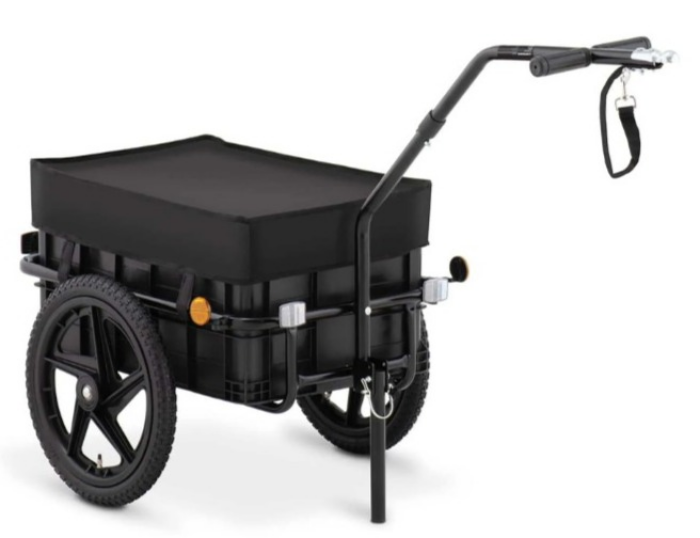 Uniprodo Fahrrad Lastenanhänger - 35 kg - Reflektoren - Plane
