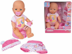 SIMBA Babypuppe »New Born Baby«, (Set, 5 tlg.), mit Trink- und Nässfunktion