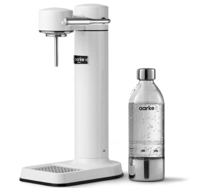 Aarke Carbonator 3, Wassersprudler aus Edelstahl mit BPA-frei Flasche, Weiß Finish