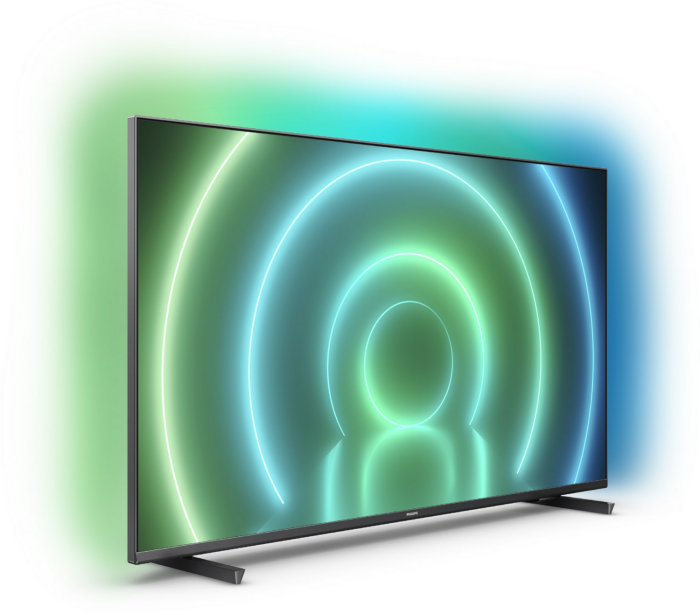 Philips 4K-Smart-TV mit Ambilight 75 Zoll LED Android Fernseher, anthrazit