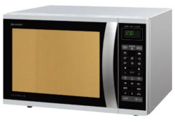 Sharp Home Appliances R-971INW Mikrowelle, kombiniert, 40 l, 1050 W, silberfarben, Edelstahl – Mikrowelle (freistehend, Kombi-Mikrowelle, 40 l, 1050 W, Touchscreen, silberfarben, Edelstahl)