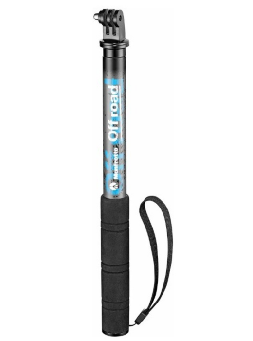 Manfrotto MPOFFROADM-GP Off Road Selfie Stick mit GoPro Adapter (Größe: M) blau/schwarz