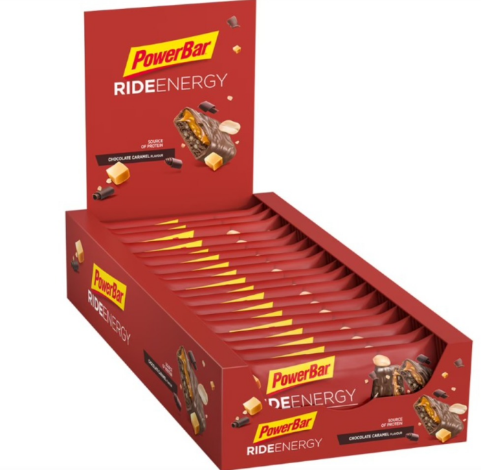 Powerbar Ride Energy Chocolate-Caramel 18x55g - Kohlenhydrat Eiweißriegel + Magnesium