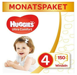 Huggies Ultra Comfort Babywindeln, Größe 4, 7–18 kg, 150 Stück