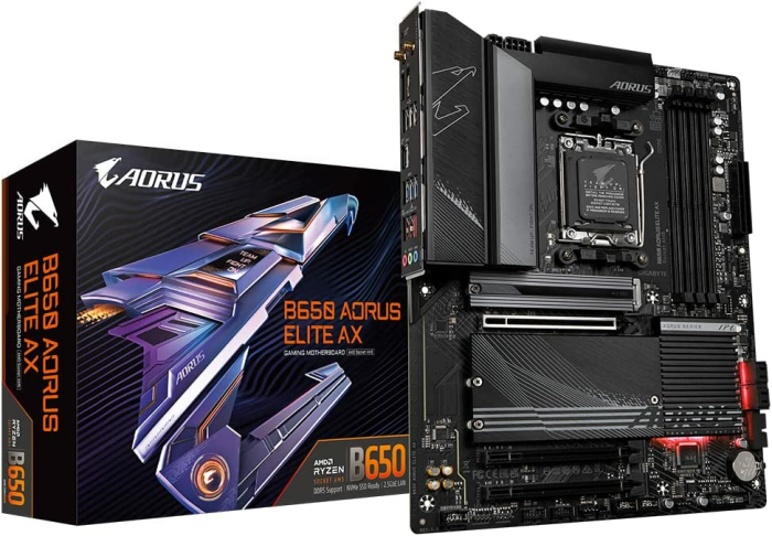 Gigabyte B650 AORUS ELITE AX - Motherboard - ATX - Socket AM5 - AMD B650 Chipsatz - USB 3,2 Gen 1, USB 3,2 Gen 2, USB-C 3,2 Gen2