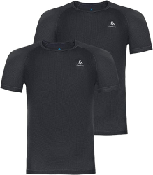 Odlo Herren Unterhemd Shirt Short Sleeve Crew Neck Cubic 2 Pack Unterhemd