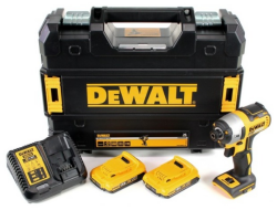 DeWalt DCF 887 D2 Akku Schlagschrauber 18 V 205 Nm 1/4' Brushless + 2x Akku 2,0 Ah + Ladegerät + TSTAK