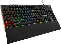 DIE G-LAB Gaming Tellurium-Tastatur mit Hintergrundbeleuchtung - Mit Software - Handballenauflage - DE