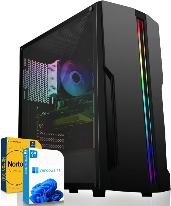 Pro Gaming PC - AMD Ryzen 5 5500 - 6x3.6GHz - AMD RX 6600 - 16GB - 512GB M.2 NVMe + 1TB HDD - Windows 10 Pro - Desktop