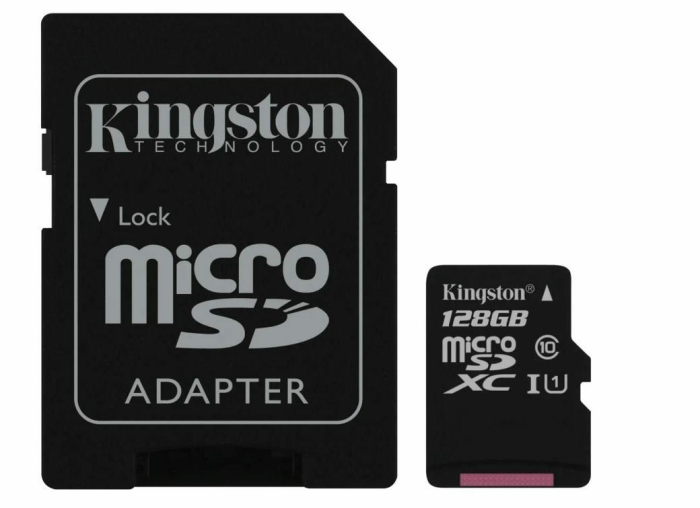 Kingston SDCS/128GB MicroSD Canvas Select Geschwindigkeiten der Klasse 10 UHS-I – bis zu 80 MB/s Lesezugriff (mit SD-Adapter)- Erwecken Sie HD-Videos zum Leben