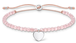 Thomas Sabo Armband rosa Perlen mit Herz 925 Sterling Silber