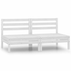 vidaXL Loungesofa »2-Sitzer-Gartensofa Weiß Kiefer Massivholz«, 1 Teile