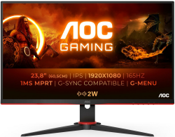 AOC Gaming 24G2SPAE/BK - G2 Series - LED-Monitor - Gaming - 60 cm (23.8") - 1920 x 1080 Full HD (1080p) @ 165 Hz