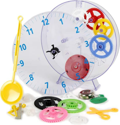 Technoline Quarzwecker Modell Kids Clock, mechanische Kinderuhr zum Basteln und Lernen, bunt, mit Anleitung