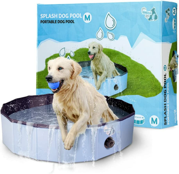 COOLPETS Splash Dog Pool - Kühlungspool für Hunde - Hundepool - Hundebad - Spielerische Abkühlung - ø 100 x 25 cm - Medium