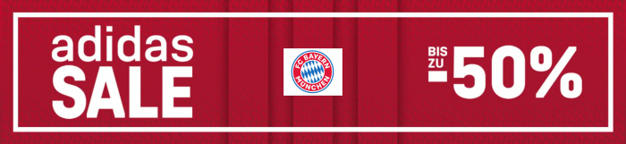 FC Bayern: Adidas Sale bis zu -50%!