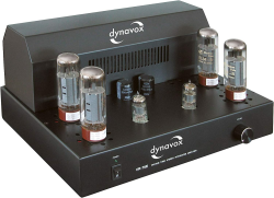 Dynavox Röhrenvollverstärker VR-70E II schwarz, HiFi-Verstärker für warmen Röhren-Sound, Vintage-Design mit abnehmbaren Schutzgitter