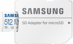 Samsung »EVO Plus 512GB microSDXC Full HD & 4K UHD inkl. SD-Adapter« Speicherkarte (512 GB, UHS Class 10, 130 MB/s Lesegeschwindigkeit)