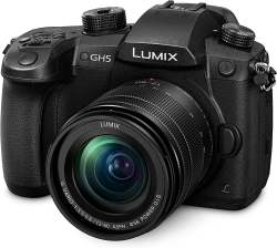 Panasonic Lumix DC-GH5MEG-K Systemkamera (20 MP, Dual I.S., 4K/6K, wetterfestes Magnesiumgehäuse, 12-60mm Objektiv, schwarz)
