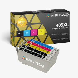 INBUSCO 5x Tintenpatronen T405XL kompatibel mit Epson WorkForce