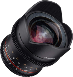 Samyang 22817 MF 16mm T2.6 Video DSLR Nikon F - manuelles Video Objektiv mit 16mm Festbrennweite für Vollformat oder APS-C Kameras
