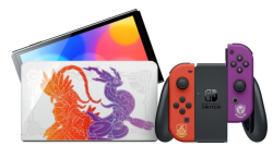 Nintendo Switch (OLED-Modell) Pokémon Karmesin & Purpur Edition, Spielkonsole (mehrfarbig)
