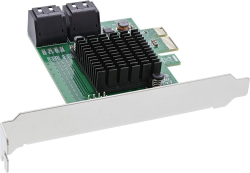 InLine® Schnittstellenkarte, 4X SATA 6Gb/s Controller, PCIe 2.0 (PCI-Express)