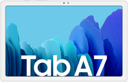 Samsung Galaxy Tab A7, Android Tablet, WiFi, 7.040 mAh Akku, 10,4 Zoll TFT Display, vier Lautsprecher, 32 GB/3 GB RAM, Tablet in Silber