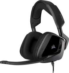 Corsair VOID ELITE Stereo Gaming-Headset (Atmungsaktivem Mikrofasergewebe, Memory-Schaumstoff Ohrpolster, Omnidirektionales Mikrofon, Plattformübergreifende Kompatibilität), Schwarz