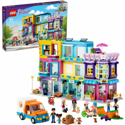 LEGO 41704 Friends Wohnblock in Heartlake City mit Friseursalon und Café, Konstruktionsspielzeug (Mit 7 Minipuppen)