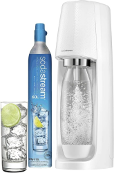 SodaStream Easy Wassersprudler mit CO2 Zylinder, 1 L PET-Flasche (BPA frei), weiß