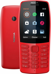 Nokia 210 Red, 2.4", TFT, 240 x 320 Pixel, 16 MB, Dual SIM, Bluetooth, 3.0, USB-Version microUSB, Hauptkamera 0.3 MP, 1020 mAh