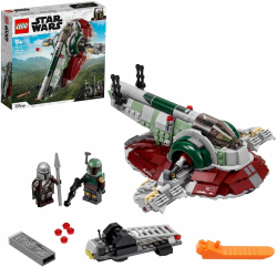 LEGO 75312 Star Wars Boba Fetts Starship, Konstruktionsspielzeug (Mandalorian-Modell mit 2 Minifiguren)