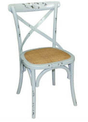 Bolero gg655 Holz Esszimmer Stühle Mit Rückenlehne - 2 Stück in Blau