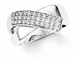 AMOR Ring für Damen, Sterling Silber 925, Zirkonia