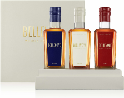 Les Bienheureux Je 1x0,2l Bleu + Blanc 40%vol, Rouge 43%vol Bellevoye Trio 3x0,2l Whisky aus Frankreich Spirituosen