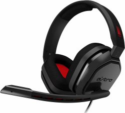 ASTRO Gaming A10 Gaming-Headset mit Kabel, Leicht & Robust, ASTRO Audio, Dolby ATMOS, 3,5mm Anschluss, Schwarz/Rot