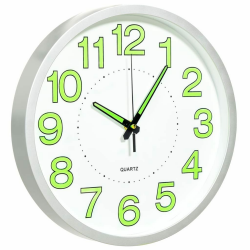vidaXL Leuchtende Wanduhr Weiß 30 cm