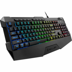 Sharkoon SKILLER SGK4, Gaming-Tastatur (schwarz, US-Layout, Rubberdome)