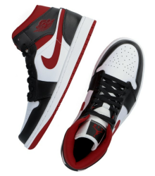 Nike Air Jordan 1 Mid White/Gym Red-Black