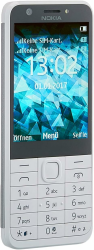 Nokia RM-1172 Handy 230, 7,11 cm (2,8 Zoll) (Dual SIM, MP3 Player, microSD Kartenleser, 1200mAh Akku, Taschenlampe) Silber