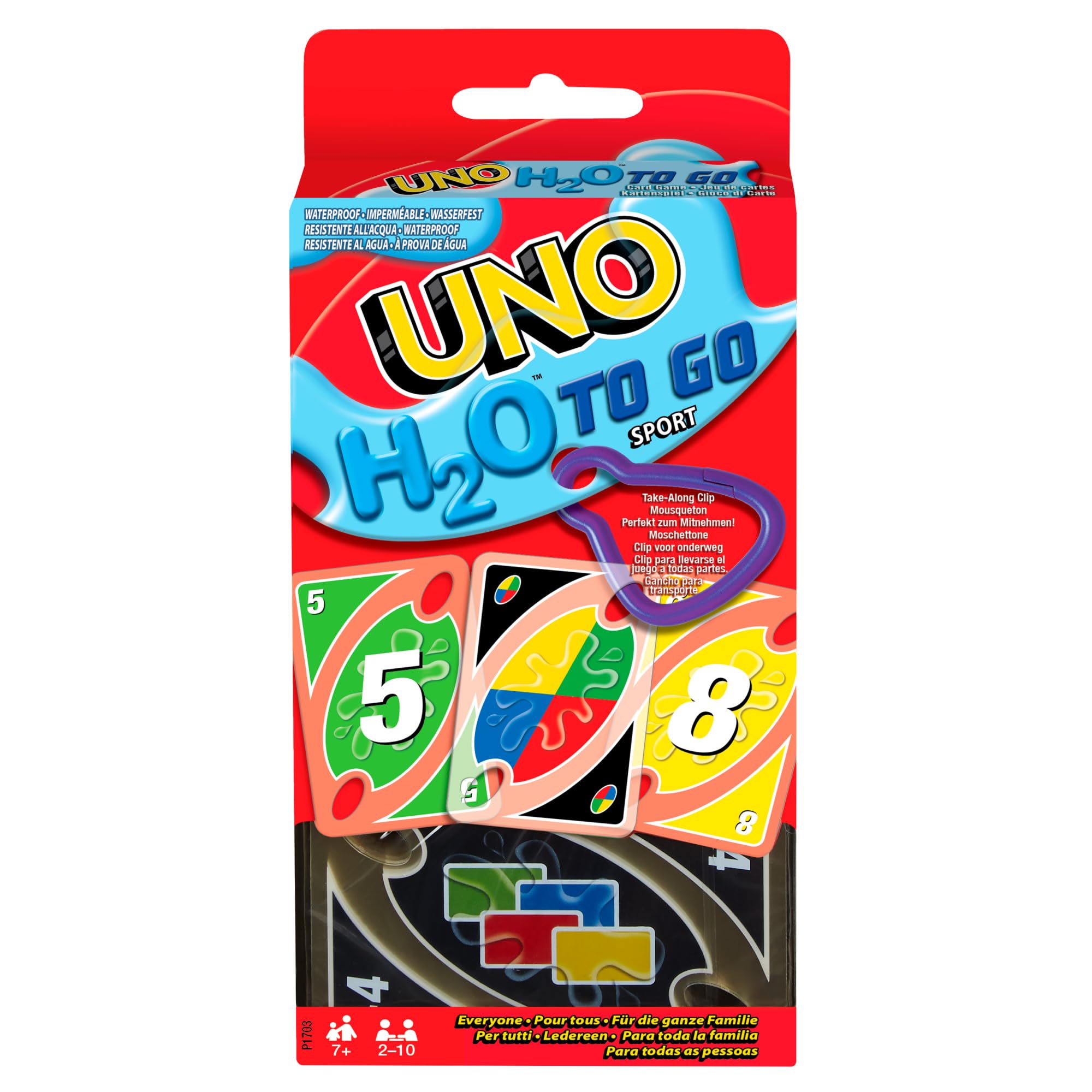 🃏 Mattel Games UNO H2O To Go - Wasserdichtes UNO Kartenspiel 🌊 Angebot bei HelloDeals