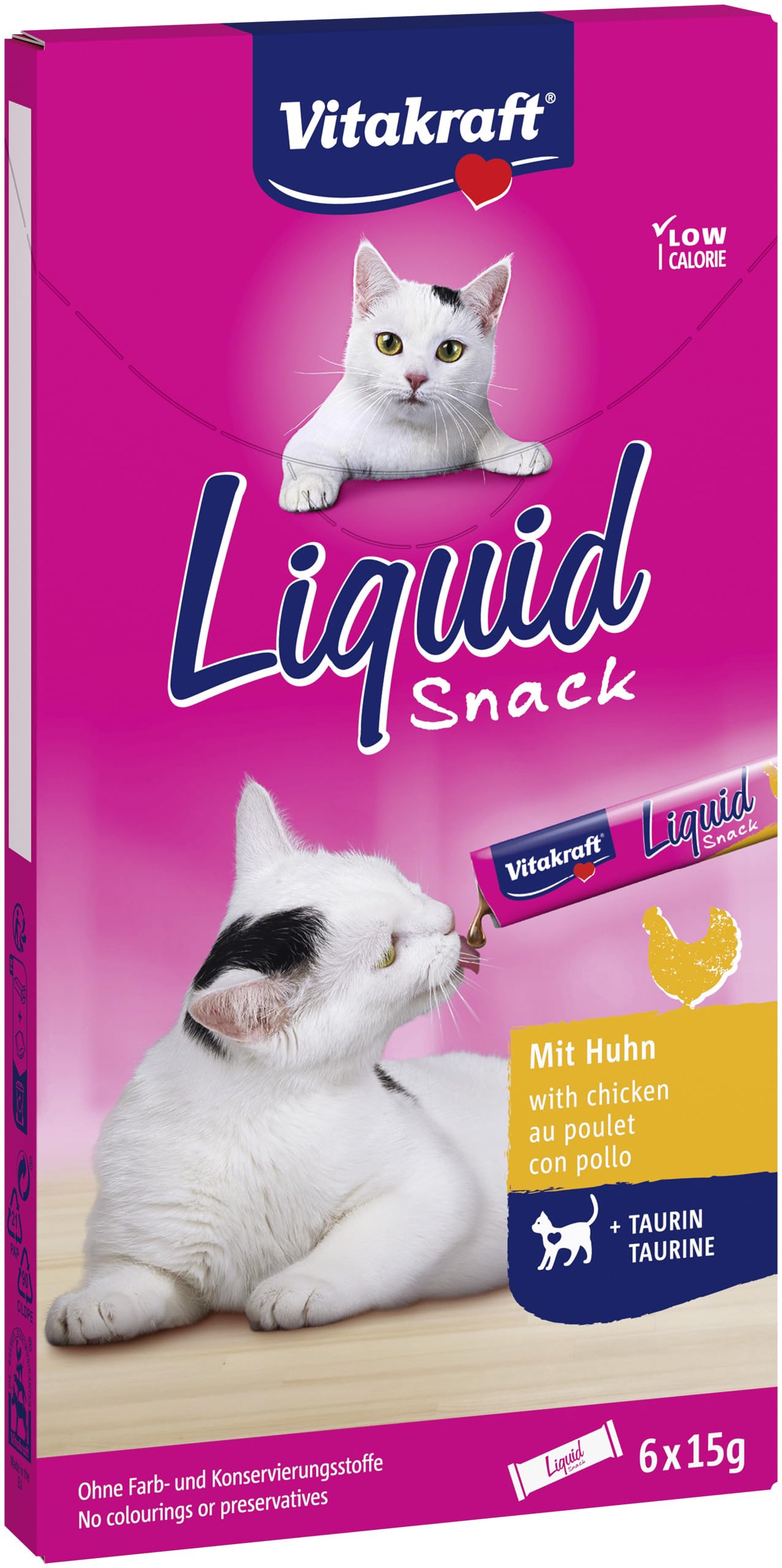 😺🐔 Vitakraft Liquid Snack Katzen Leckerli 🐾🍬 Angebot bei HelloDeals