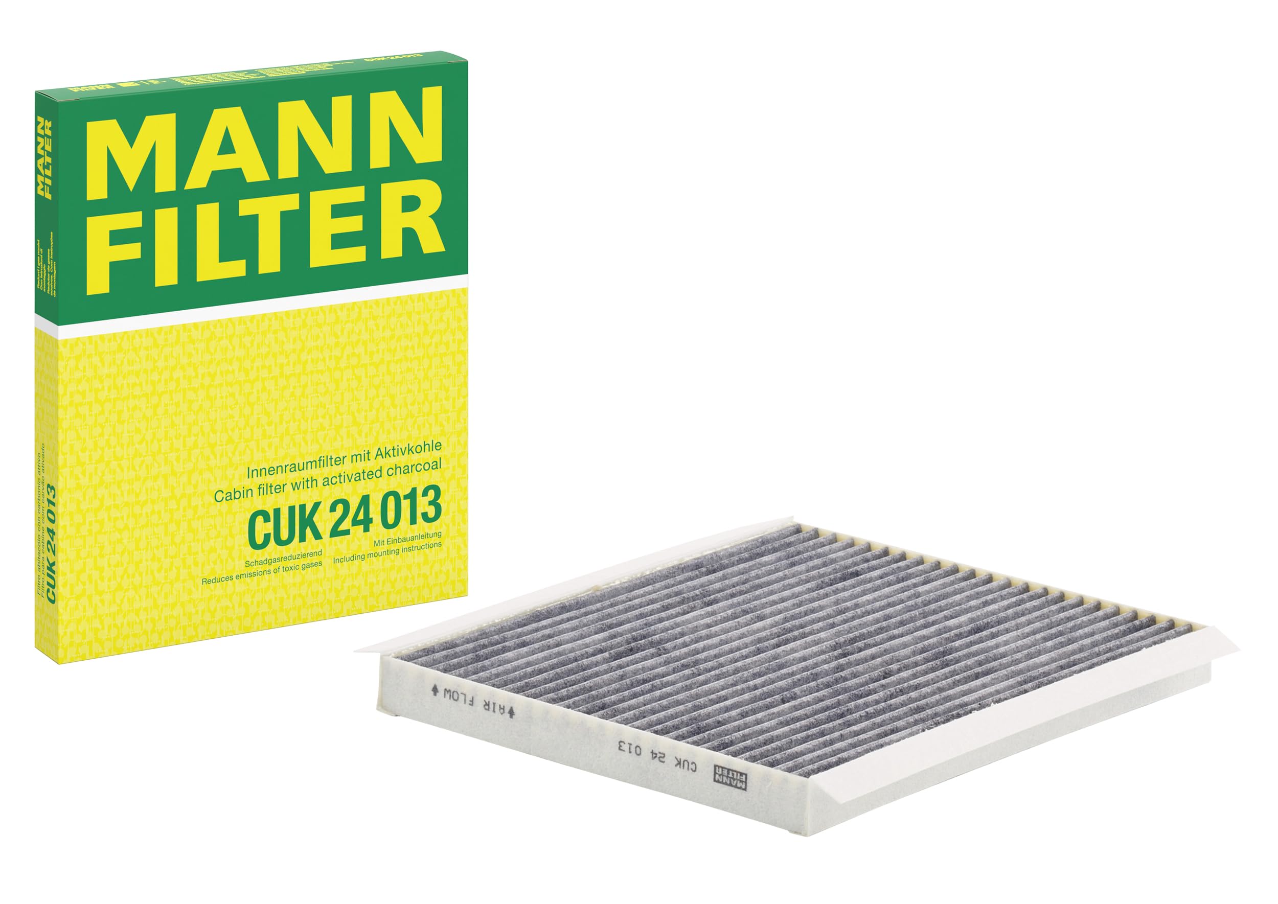 🚗 MANN-FILTER CUK 24 013 Innenraumfilter/Kabinenluftfilter - Pollenfilter mit Aktivkohle - für Pkw + Transporter 🌿🔧 Angebot bei HelloDeals