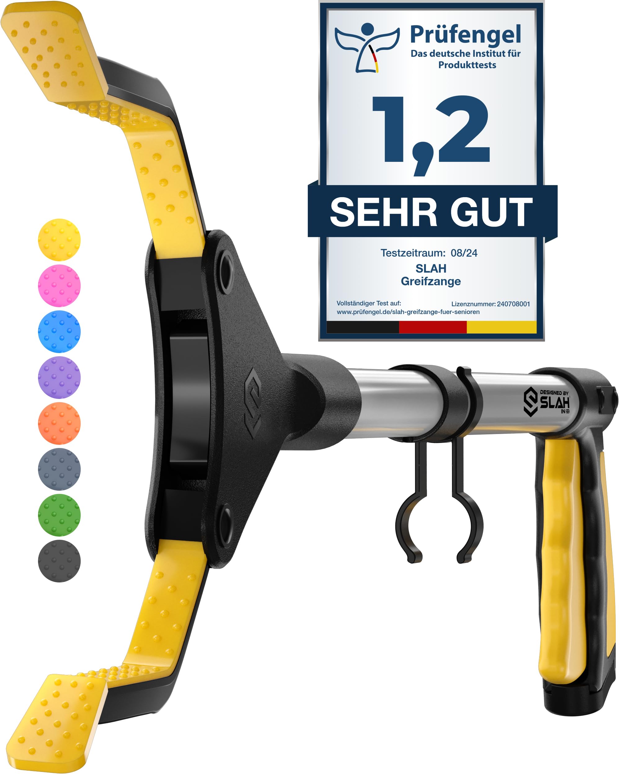 SLAH Greifzange für Senioren 32" Aluminium Müllzange Yellow 🌟 - Flexibles Material, Greifstab, Pick-Up Stick, Hilfsmittel für Behinderte Angebot bei HelloDeals