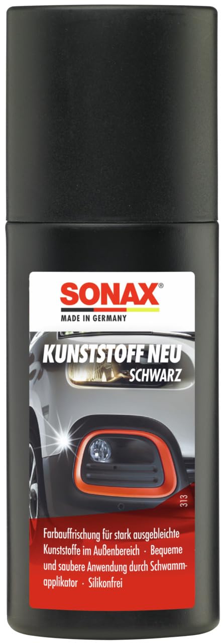 🚗 SONAX Kunststoff Neu Schwarz (100 ml) | Farbauffrischung für stark ausgebleichte Kunststoffe 🌟 Angebot bei HelloDeals