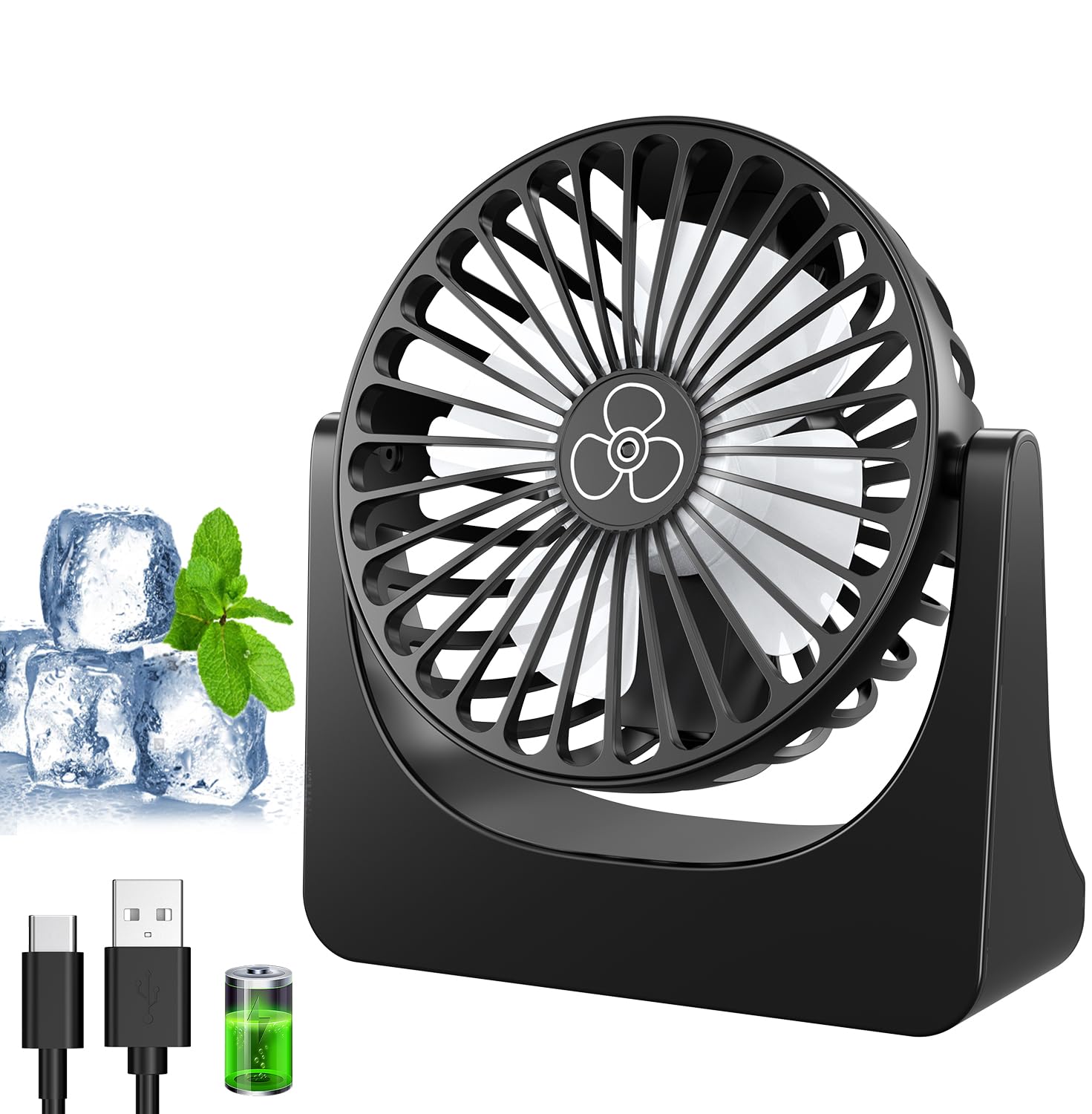 🌀🌬️ PALATALA Mini Tischventilator | USB Ventilator | Leise und Tragbar Angebot bei HelloDeals
