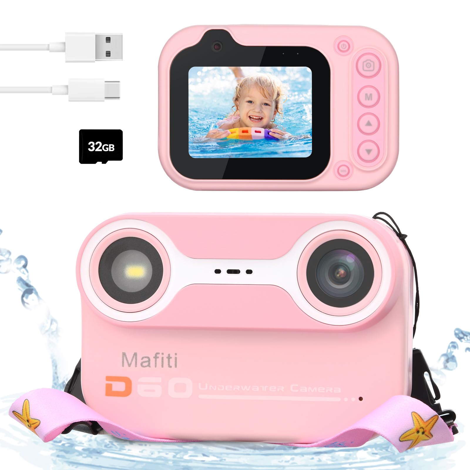 Unterwasserkamera für Kinder 📸 Wasserdicht 10ft 1080P Full HD 48MP 10X Digitaler Zoom 🌊 Angebot bei HelloDeals
