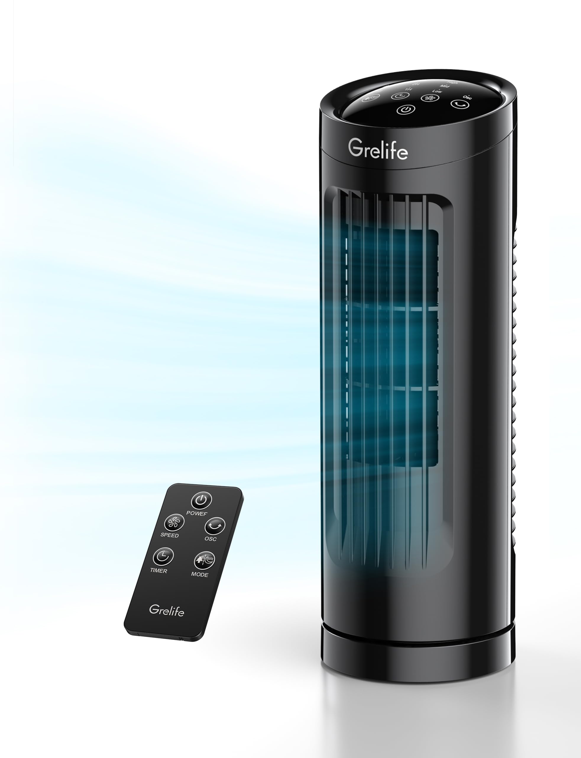 🌀 Grelife Turmventilator mit Fernbedienung | Leiser Turmventilator für Büro und Zuhause 🌬️ Angebot bei HelloDeals