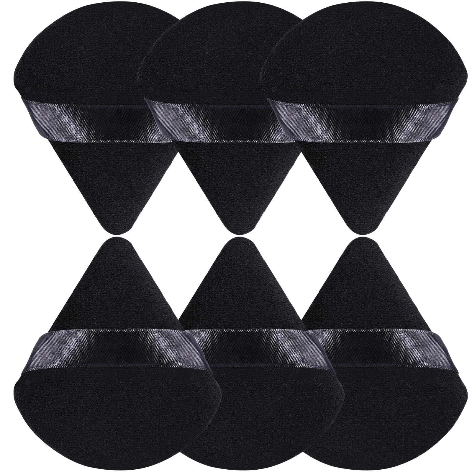 BEAKEY Dreieck Makeup Puderquaste für Lose Puder und Flüssige Kosmetik (6 Stück Schwarz) 🌟 Angebot bei HelloDeals